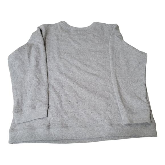 Karen Scott Sport Grey Black Cozy Fleece Crewneck Sweatshirt 0X - Picture 5 of 9